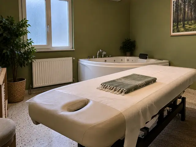 Jakuzili, pencereli aydınlık masaj odası — Zuhuratbaba, Masaj Salonun